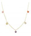 Collana da donna Mix Color Drops Oro 18Kt 45 cm