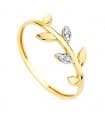 Anello donna oro bicolore 18Kt Branch