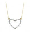 Collana Spark Heart Oro Bicolore 18Kt 43cm e 2cm