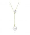 Girocollo donna oro 18kt Pearl & Diamond 0.015 ct