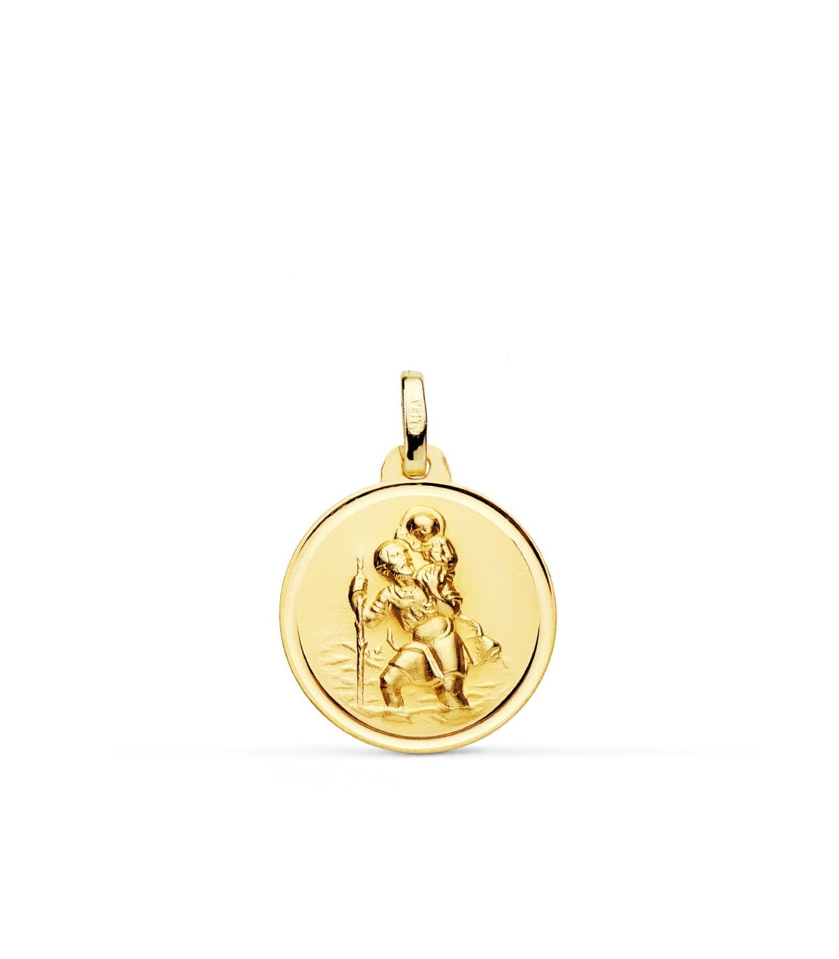 Médaille Saint Christophe personnalisable (or jaune 750°)