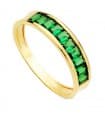 Anello donna Fringe Verde oro giallo 18kt