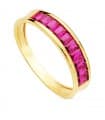 Bague femme Fringe Fuchsia Or Jaune 18K