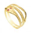 Anello Donna Serpente oro giallo 18kt Rubino