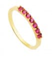 Anello Vertta Seven Fucsia oro giallo 18kt