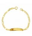 Bracciale targhetta in oro 18kt Maglia 3 1