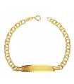 Bracciale targhetta Bimbi oro 18kt Doppia maglia 13 cm