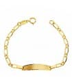 Bracciale targhetta bimbi oro 18kt maglia 1 1