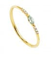 Bague Bergman Or 18K Diamants 0.030 Ct. Topaze