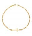 Bracciale Croce oro giallo 18 Kt Maglia 3 1